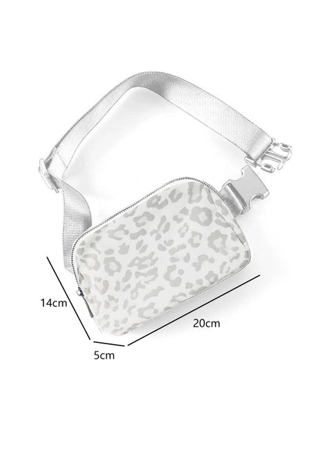 Leopard Print Buckle Cross-Body Bag