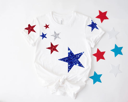 Glitter USA Star Tee