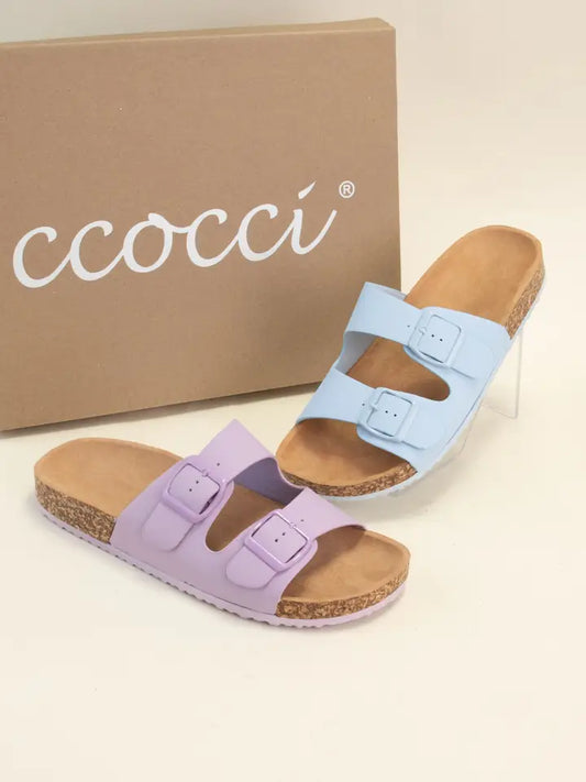 Audrina Double Buckle Strap Sandal