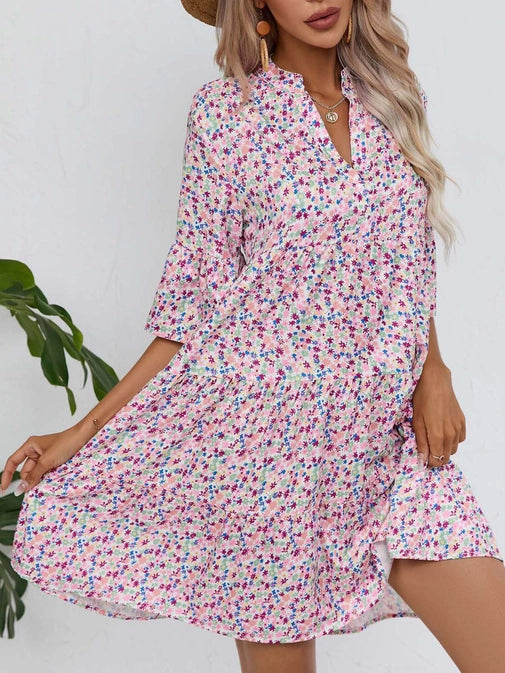 Floral V-Neck Dress