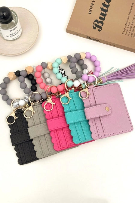 Beaded Bracelet Keychain Wallet