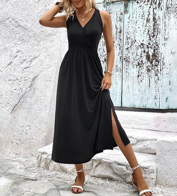 Summer Halter V-Neck Dress